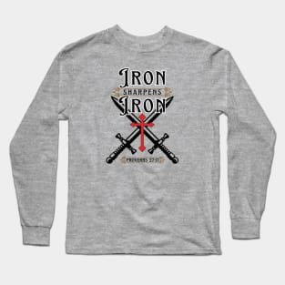 Iron Sharpens Iron, Proverbs 27:17 Long Sleeve T-Shirt